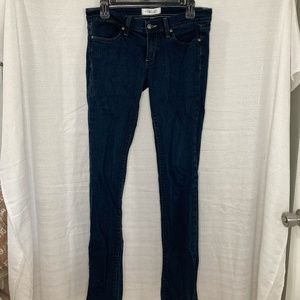 Dark Blue Straight Leg Jeans
